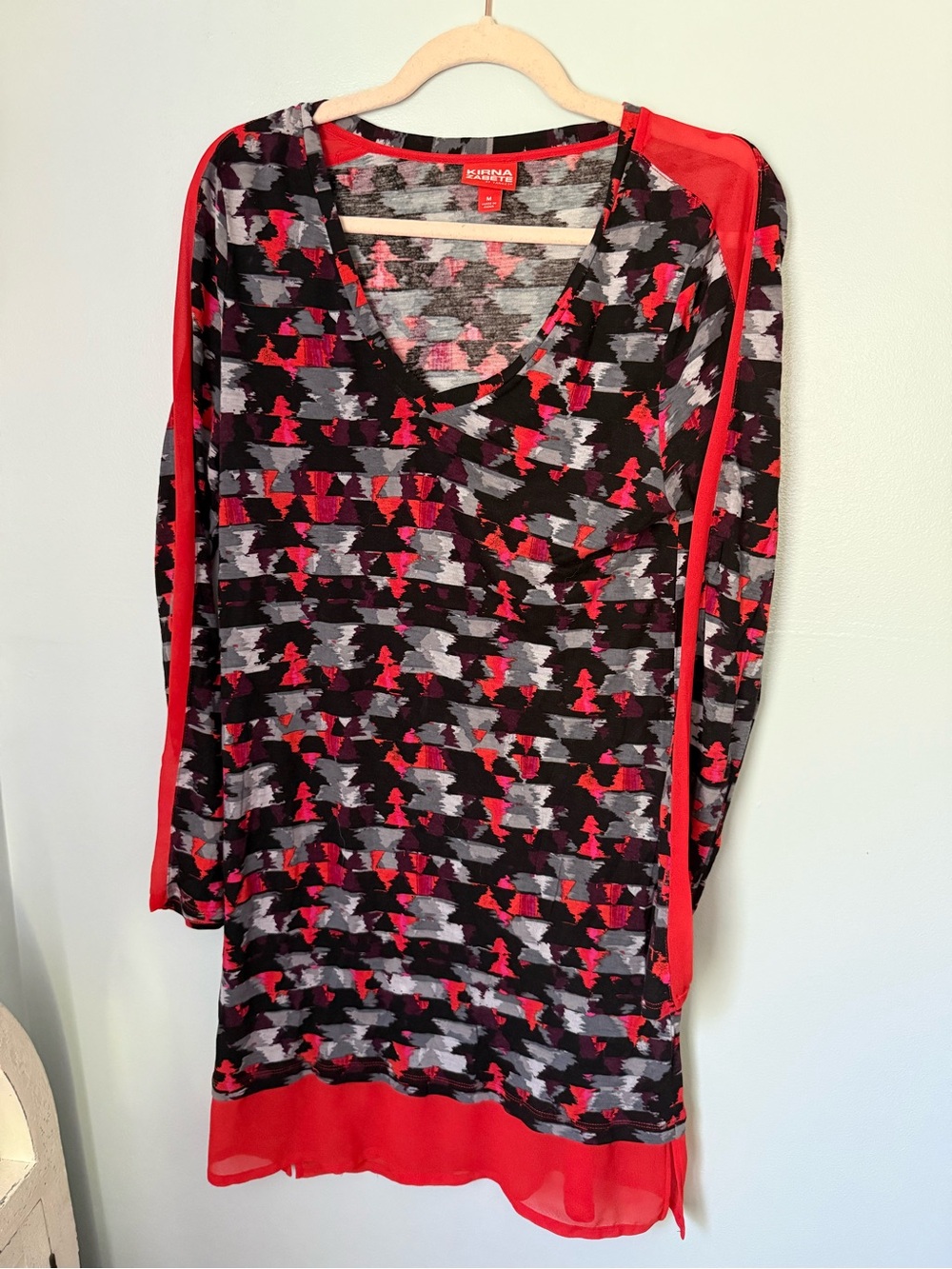 Rare Kirna Zabête x Target collab Patterned Tunic with sheer panels